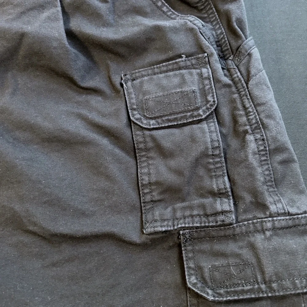 Men's 48 511 tactical heavy canvas black cargo shorts utility gorpcore key ring